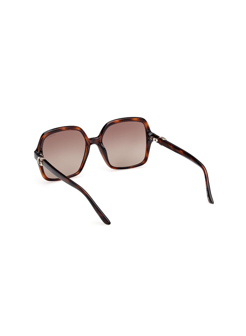 GUESS FULL RIM FEMALE SQUARE BROWN INJECTED SUNGLASSES - Image 3