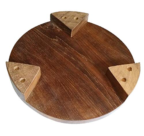 ARMAN SPOONS - Believe in Quality WOODEN ROLLING BOARD 9.5 inch,TEAK WOOD CHAKLA, POLPAT, CHAPATI MAKER - Image 5