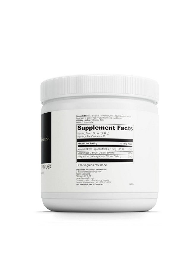 DaVinci Labs Cal-Mag Citrate Powder - Supports Bone Health* - Dietary Supplement with Vitamin D2, Magnesium & Calcium - Vegetarian - Gluten-Free - 30 Servings - Image 2