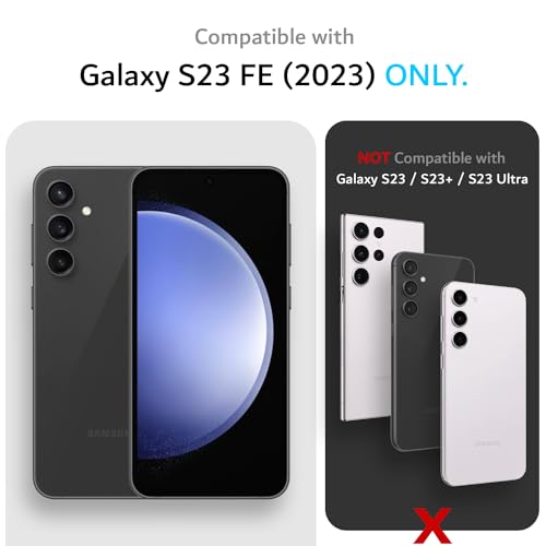 TUDIA MergeGrip Magsafe Compatible Phone Case for Samsung Galaxy S23 FE 2023 Dual Layer Shockproof Military Grade NonSlip Heavy Duty Protective Phone Case with Wireless Charging Matte Black - Image 3