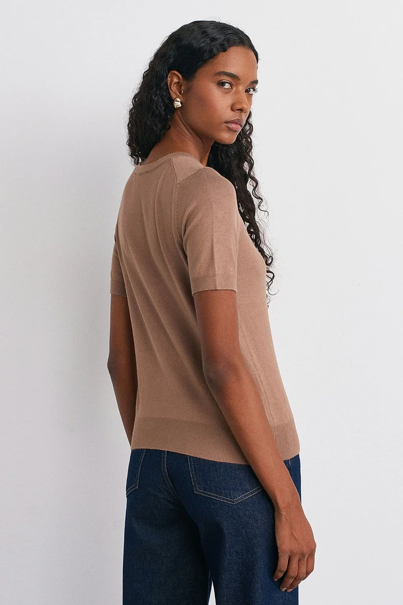 Dilvin Camel Brown DILVIN Women's Knit Sweater for Women | Best Price UAE