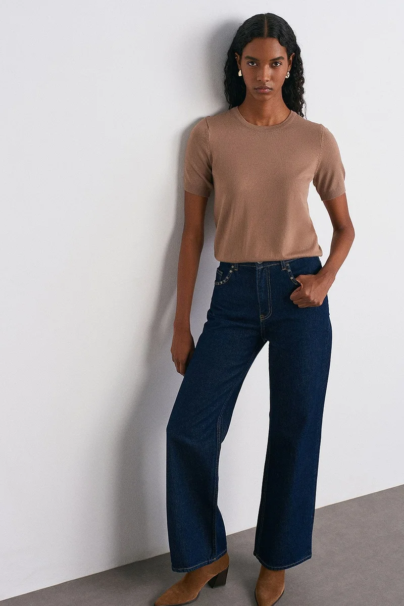 Dilvin Camel Brown DILVIN Women's Knit Sweater for Women | Best Price UAE