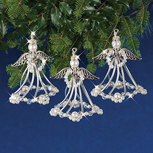 Solid Oak Silvery Angels Ornament Kit, Silver - Image 2