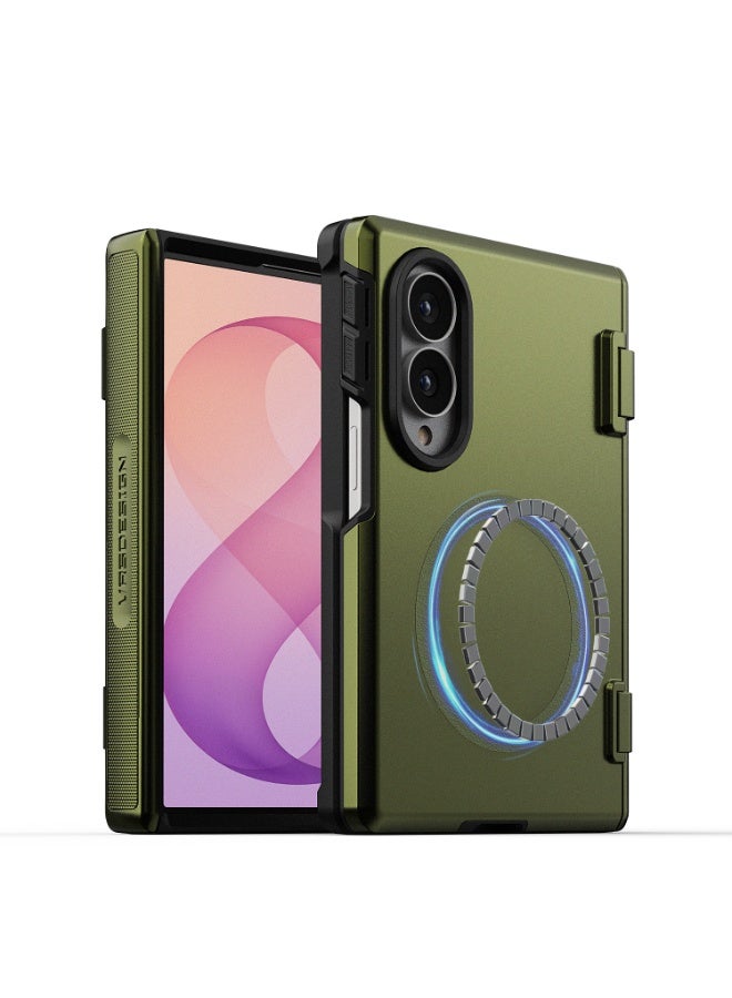Terra Guard Modern Samsung Galaxy Z Fold 8 Case Cover [MagSafe Compatible] with Flex Hinge Protection - Tactical Olive