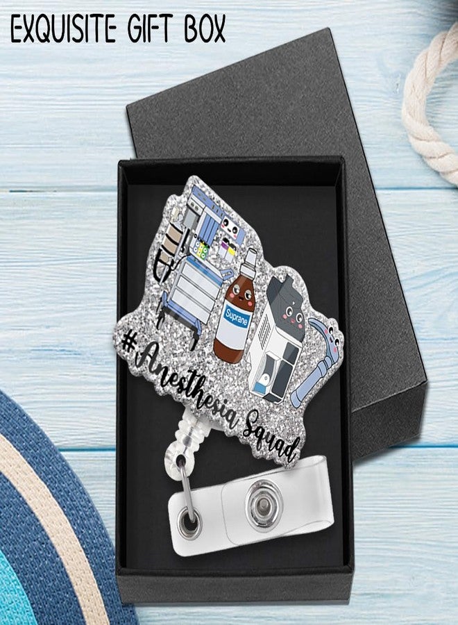 ZBBFSCSB Anesthesia Squad Fun Glitter Badge Scroll Retractable, Cute Badge Holder for Anesthesiologists, Christmas Birthday Graduation Gift for Doctors Nurses ICU MD Anesthesiologist Assistant - Image 4