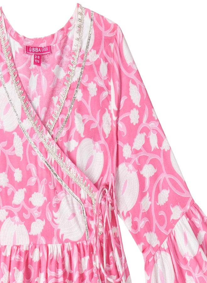 Biba طقم كورتا قطن للبنات من بيبا (KWFNFES6392OSS25PNK_وردي) - Image 2