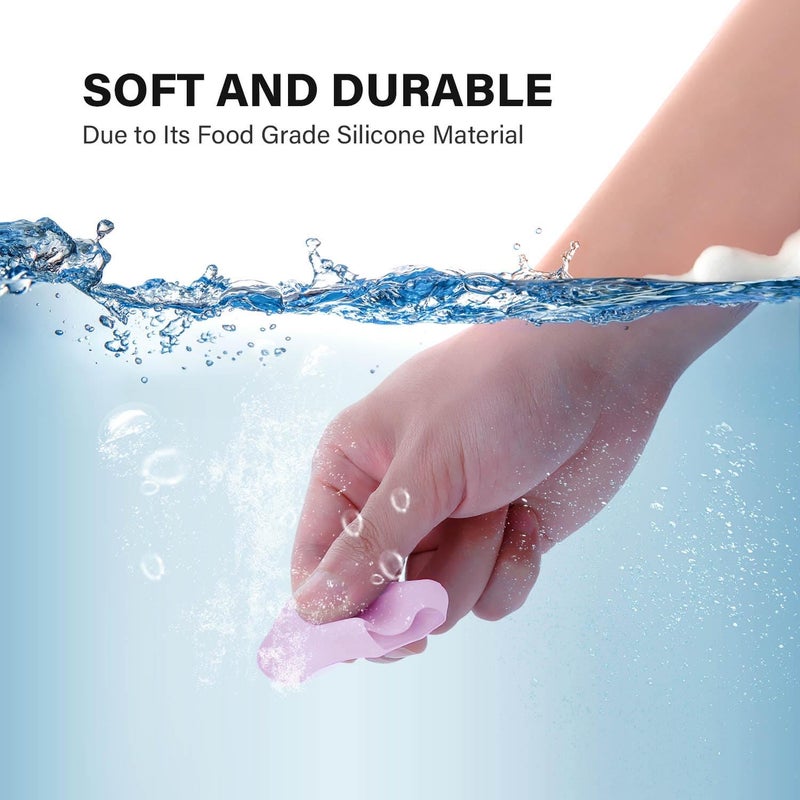 Anbbas 2pcs Soft Silicone Denture Brush Cover Fit Most Denture Toothbrushes(Pink) - Image 5