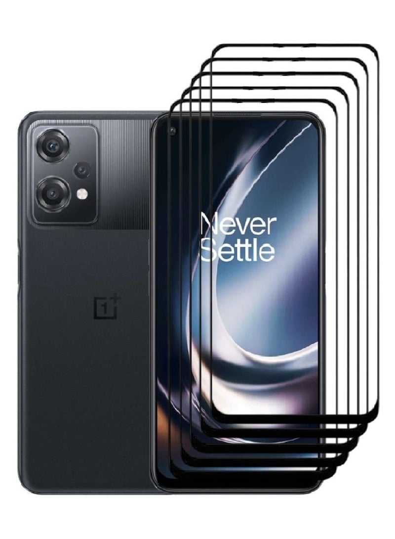 AINA 5 Pieces Tempered Glass Screen Protector 5D Designed For OnePlus Nord CE 2 Lite 5G Full Glue Edge to Edge Full Screen Coverage And Bubble Free - Image 1