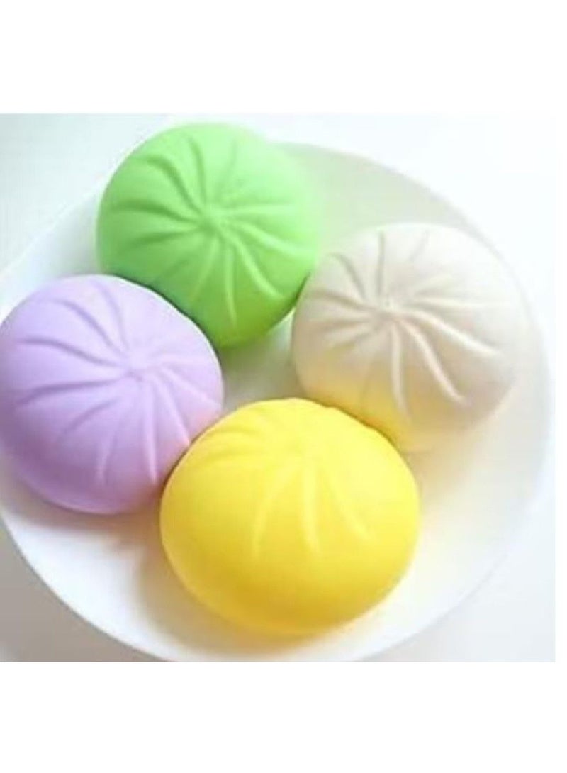 Stress-relieving rubber dumpling ball for kids, colorful stress-relieving dumpling balls, stress-relieving fidget toys, stress-relieving dough ball, sensory stress-relieving toy, anti-anxiety cake, one multi-colored piece