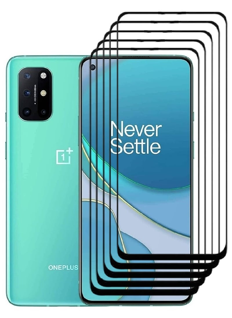 AINA 5 Pieces Tempered Glass Screen Protector 5D Designed For OnePlus 8T Full Glue Edge to Edge Full Screen Coverage And Bubble Free - Image 1