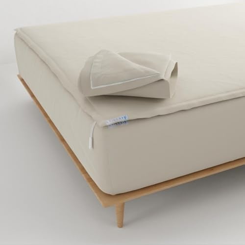 QUICKZIP QuickZip Fitted Plus Spare Bundle 1 Fitted Sheet Base  Zip Sheet  1 Zip Sheet  Easy to Change Wont Pop Off  Soft Sateen 400 TC 100 Cotton  175 Deep Pockets King Size Sheets  Sand 