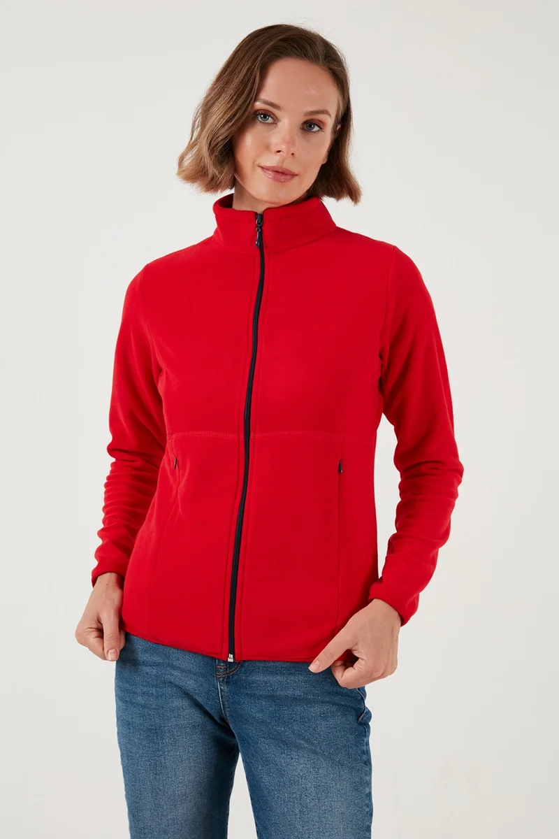 Lela Slim Fit Zippered Polar Fleece Cardigan Women's Cardigan 5907012