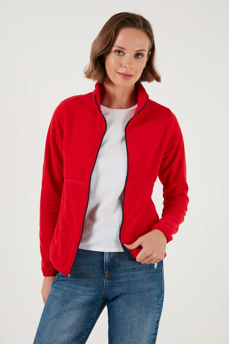 Lela Slim Fit Zippered Polar Fleece Cardigan Women's Cardigan 5907012
