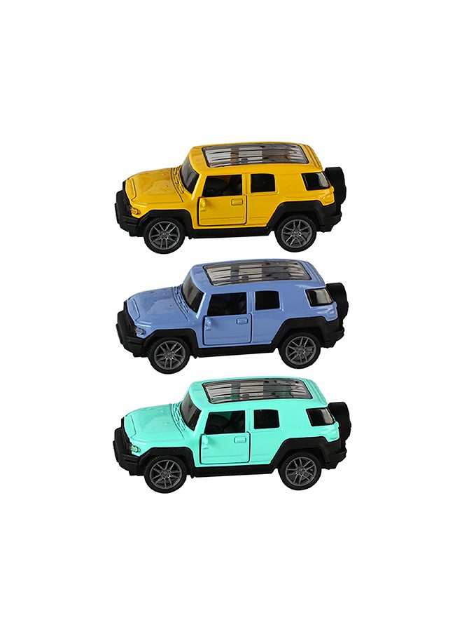 Galaxy Toys Galaxy 1:36 HUMMER H3 Pull Back Die-Cast Car, Light and Sound, 2 Door Opening, Assorted Color, 10-15 cm, Friction Powered, Battery Included  - Image 1