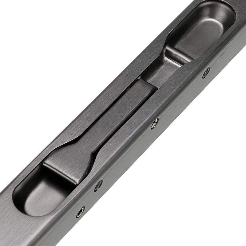 Sumnacon 2Pcs 8 Inch Door Bolts - Stainless Steel Concealed Security French Door Locks with Hardwares, Metal Flush Latch Bolts for Composite Wood Double Dummy Door, Black - Image 5