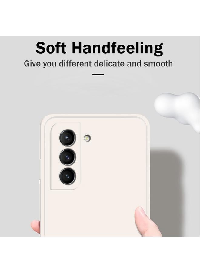 S-TOP Case For Samsung Galaxy S21+ 5G Solid Color Imitation Liquid Silicone Straight Edge Dropproof Full Coverage Protective Case - Image 3