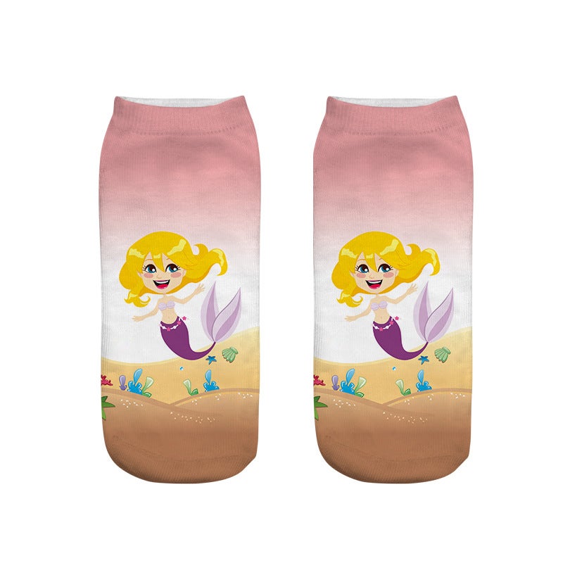 Mermaid Yuan Material Socks Digital 3D Printing Socks Sublimation - Image 3