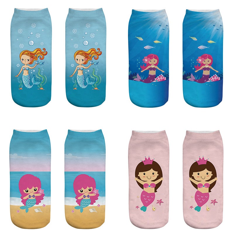 Mermaid Yuan Material Socks Digital 3D Printing Socks Sublimation - Image 2