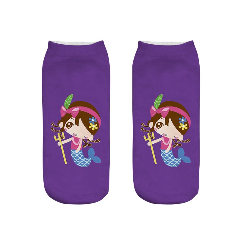 Mermaid Yuan Material Socks Digital 3D Printing Socks Sublimation - Image 1