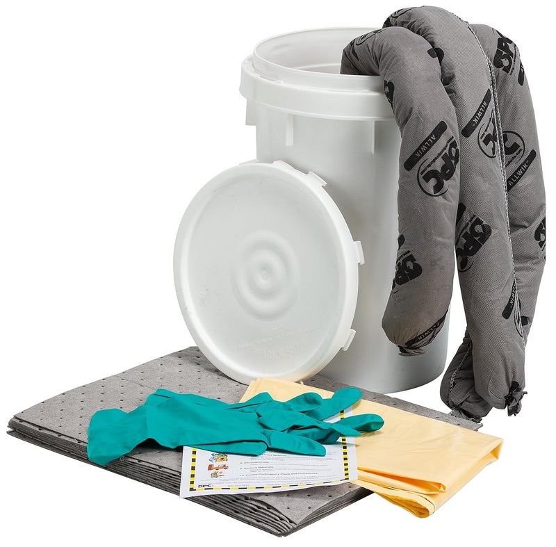 SPC SKA-BKT Allwik 6.5 Gallon Universal Class Spill Bucket, 18 in H x 14 in Dia, Gray