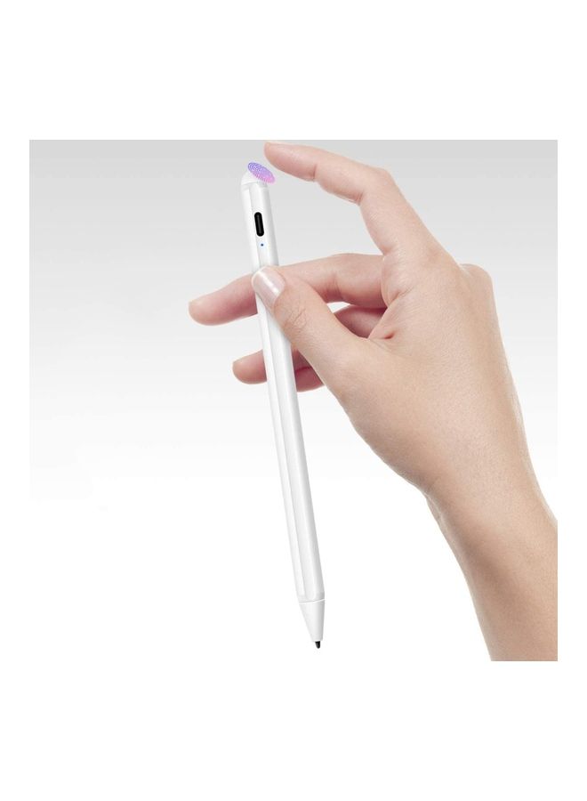 قلم ستايلس مطور مع خاصية رفض الكف متوافق مع Apple iPad (الجيل السادس) أبيض - Image 4