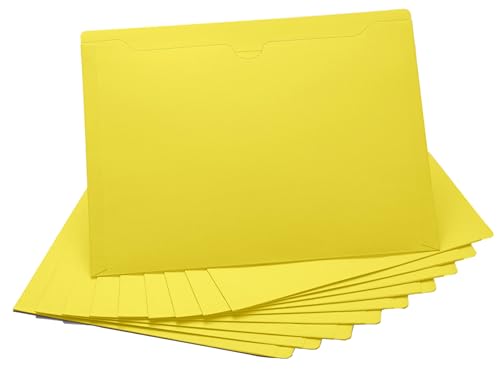 ACTIVITYYA Yellow File Jackets, Flat-No Expansion, Letter Size, Reinforced Straight-Cut Tab, 10 Pack - Image 1