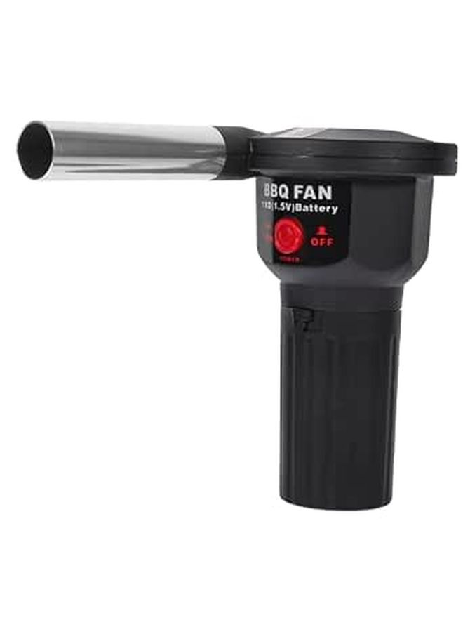 Ounona Portable BBQ Blower Fan Ergonomic Fire Ignition Tool for Camping Outdoor Cooking Quick Efficient Ignition Grilling Barbecuing Silver - Image 1