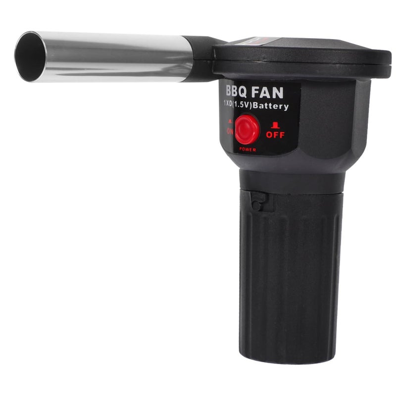 Ounona Portable BBQ Blower Fan Ergonomic Fire Ignition Tool for Camping Outdoor Cooking Quick Efficient Ignition Grilling Barbecuing Silver - Image 2