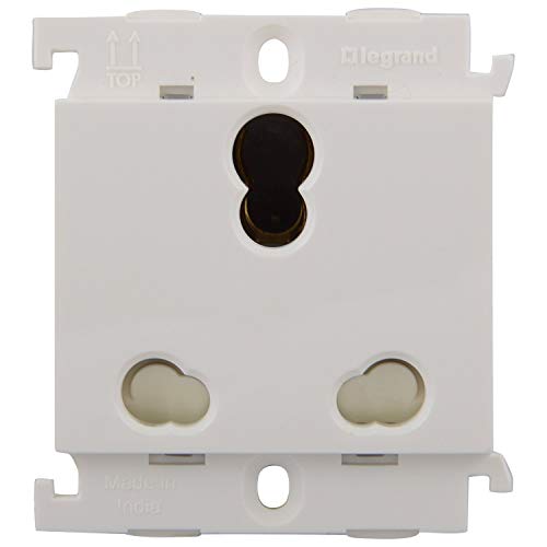 Legrand Mylinc Polycarbonate 16A 3 Pin Multi Socket 675555 (White) - Image 1