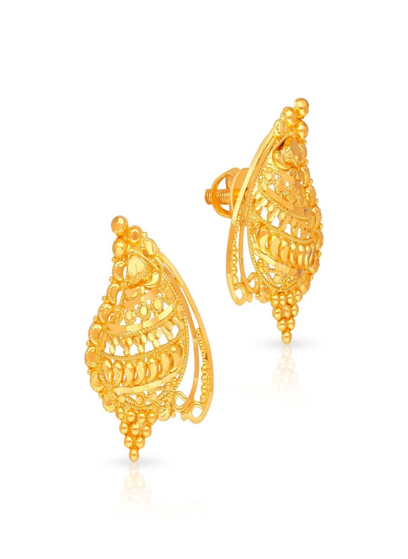 Malabar Gold and Diamonds - 22 Carat 916 Purity Yellow Gold Earring EG4129314Y For Women - Image 1