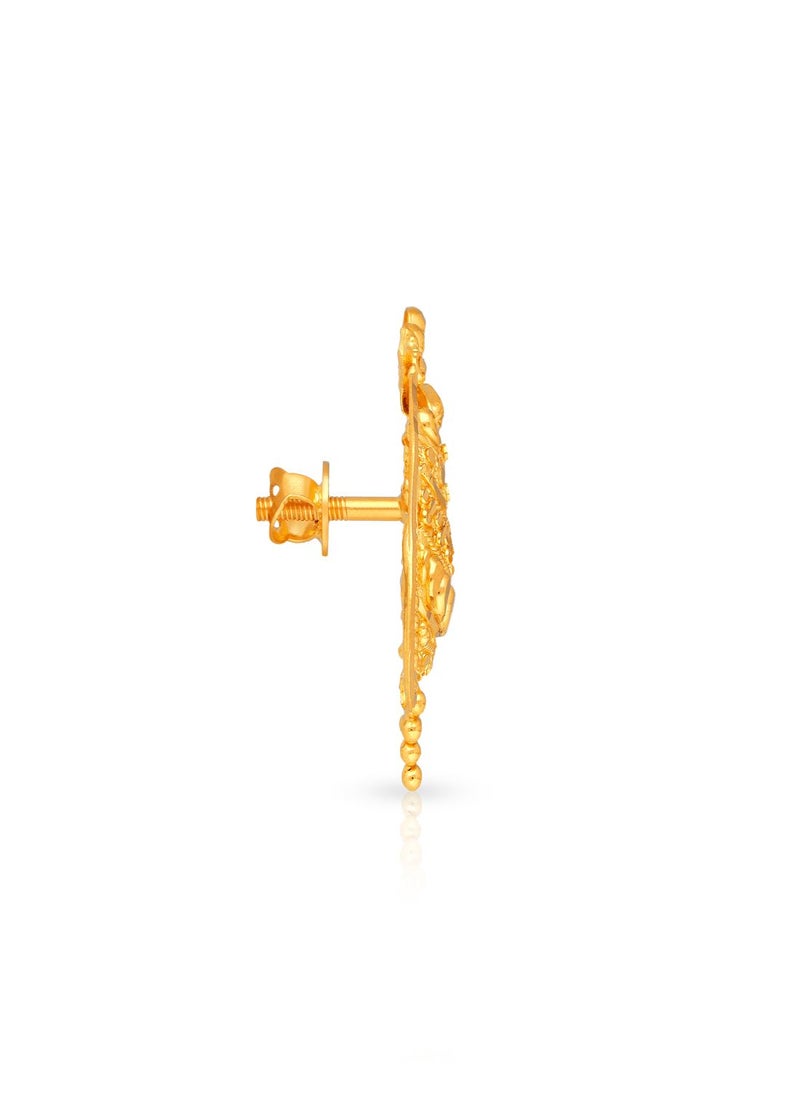 Malabar Gold and Diamonds - 22 Carat 916 Purity Yellow Gold Earring EG4129314Y For Women - Image 1