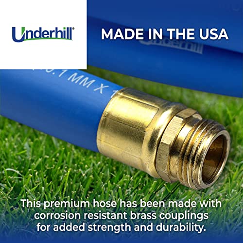 Underhill ShortyPro UltraMax Commercial Garden Water Hose, Lightweight, Heavy-Duty, Flexible, Anti-Kink, 1200 psi, H10-S10, 1 Inch x 10 ft, Blue - Image 2