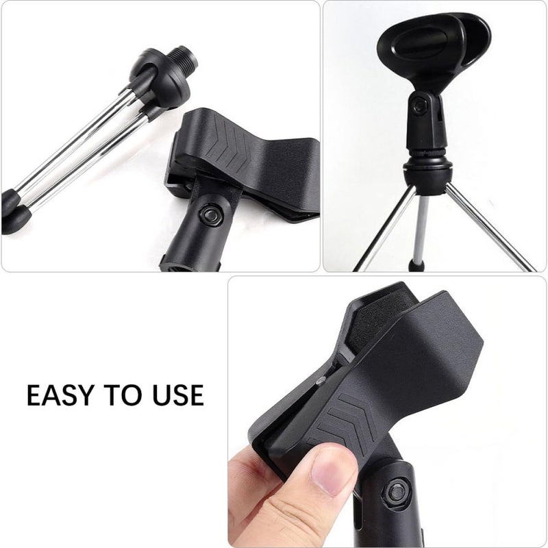 Rotatable Desktop Microphone Tripod Stand 2 Pack Stable Mic Bracket For Podcast Streaming Recording - Image 4