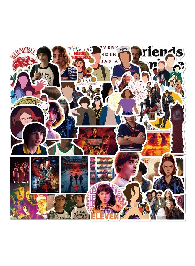 NIBEMINENT 50 Pcs Stranger Things Deco Kit Waterproof Stickers, High Definition Printing Bright Colors, Suitable for Laptop Skateboard Luggage Water Bottle Guitar DIY - Image 1