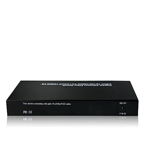 Hanutech Unmanaged 10 Port Fiber Switch- 2 Port RJ45 10/100/1000M-Tx + 8 Port SFP Slots 1.25G Supported Fiber Switch with SFP Module (2 Pair, SMSF 20KM)-1 Year Warranty - Image 2