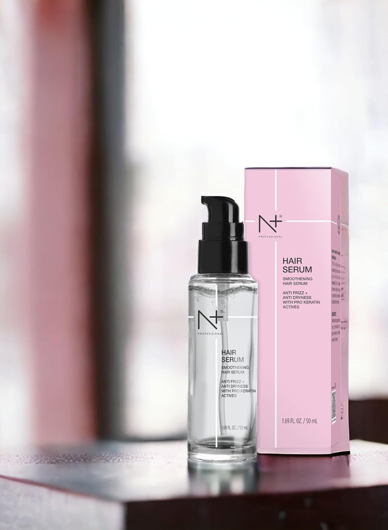 N Plus Professional Hair Serum, For Smoothening Hair, Anti Frizz and Anti Dryness With Pro Keratin Actives, 50 ML - Image 4