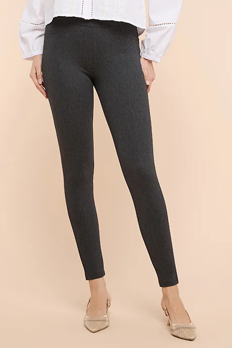 R&b Textured Jeggings with Elastic Waist