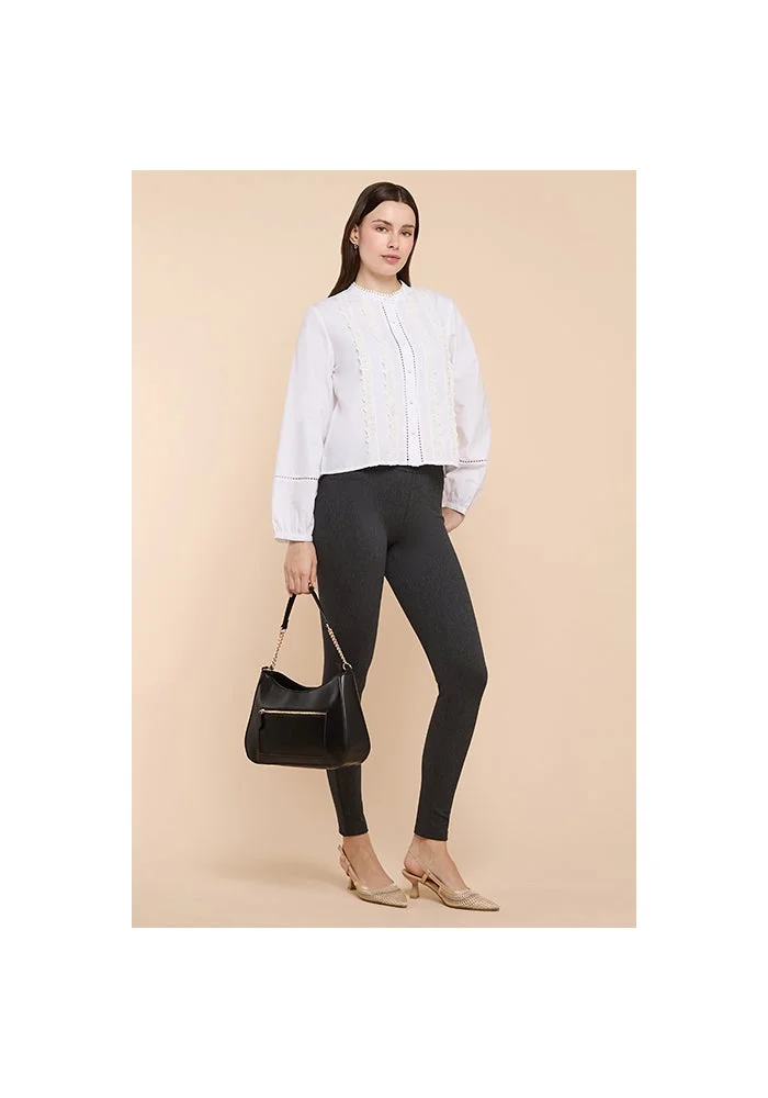 R&b Textured Jeggings with Elastic Waist