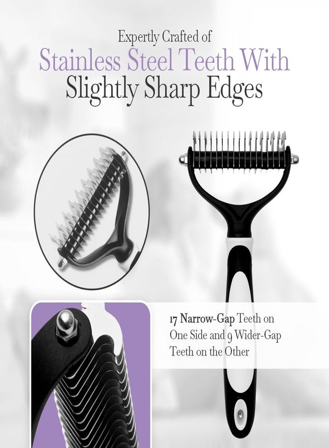 Fuller Brush Pet Dematting Comb - Stainless Steel Blades Remove Tangles, Knots & Mats - Safe for Dogs & Cats with Sensitive Skin - Comfortable Grip, Easy Grooming Tool - Image 3