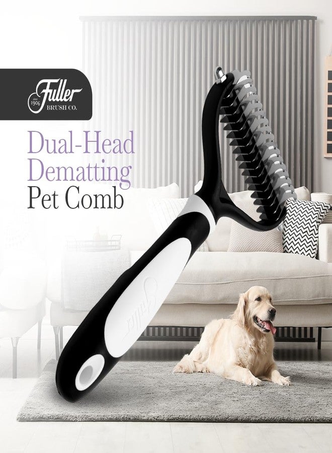 Fuller Brush Pet Dematting Comb - Stainless Steel Blades Remove Tangles, Knots & Mats - Safe for Dogs & Cats with Sensitive Skin - Comfortable Grip, Easy Grooming Tool - Image 2