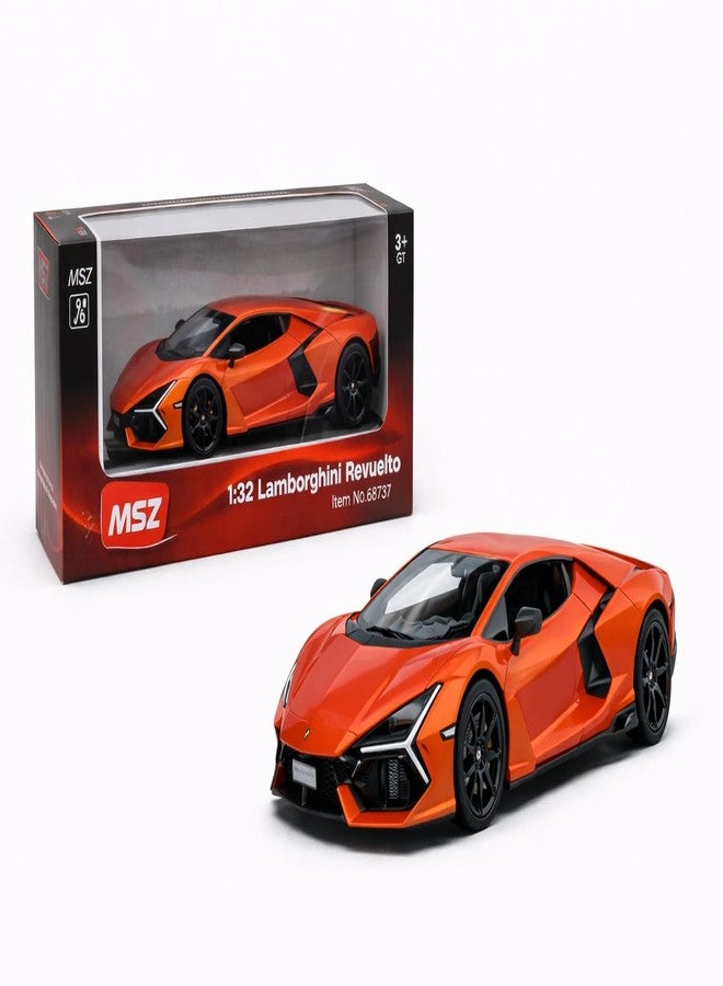 Wizplex MSZ Official Licensed Lamborghini Revuelto Diecast Model Car 1:32 Scale | Light & Sound | Pull Back Action | Metal Supercar Toy | Collectible Display & Gift - Image 4