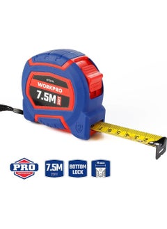 WORKPRO WP261010 7.5MX25MM/25FT. Nylon Coated Yellow Steel Tape Measure  - Image 1