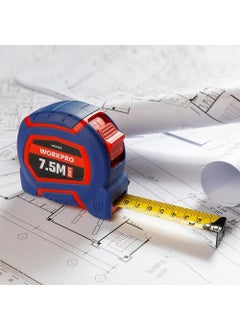 WORKPRO WP261010 7.5MX25MM/25FT. Nylon Coated Yellow Steel Tape Measure  - Image 4