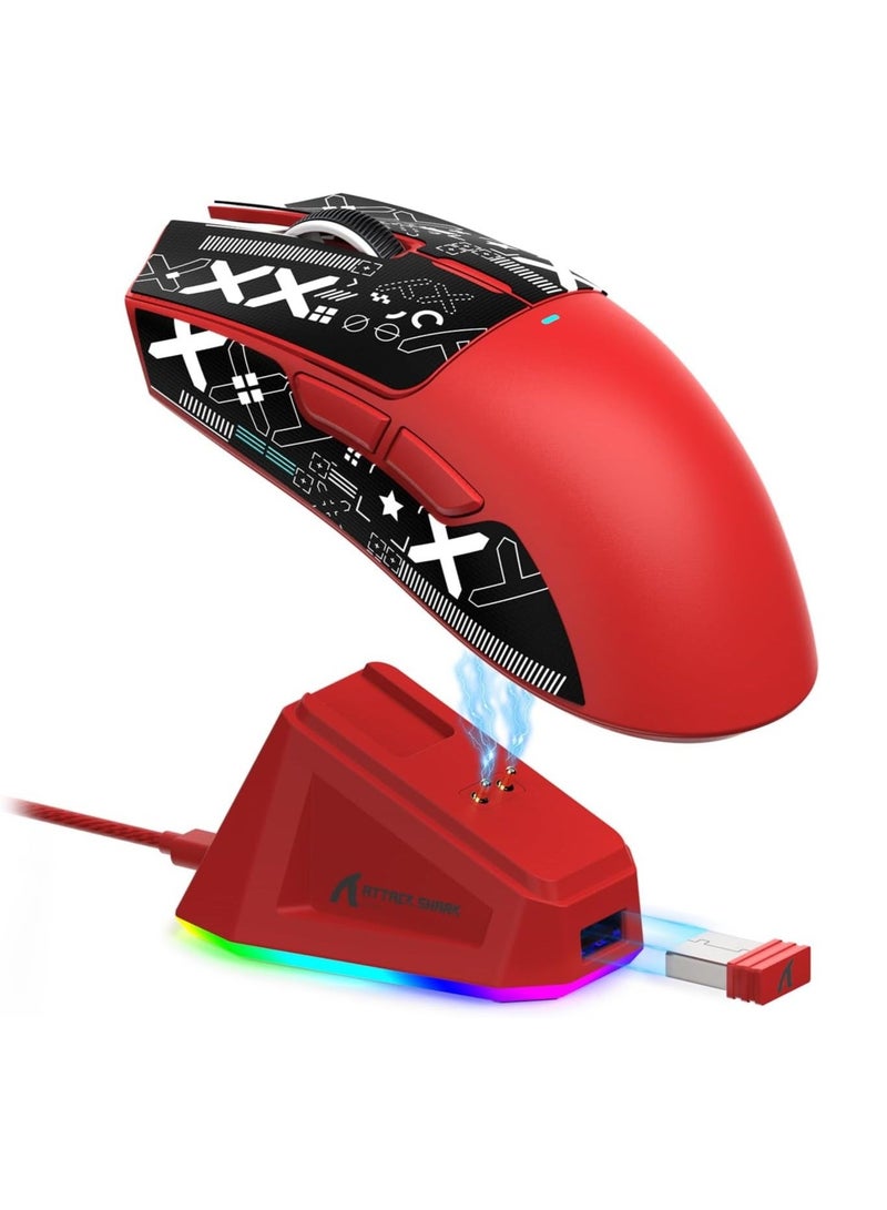 Attack Shark X11 Tri-mode Bluetooth Wireless Gaming Mouse with with Magnetic Charging Dock, Lightweight Anti Slip Mouse, PixArt PAW3311 Sensor, 22K DPI, BT/2.4Ghz/Wired, for PC/MAC - Image 1