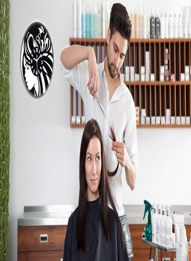 MASTANO Unisex Beauty & Hair Salon Wall Clock Decor Unique 12� Acrylic Antique & Trending Design | Black & White | CL-51 - Image 5