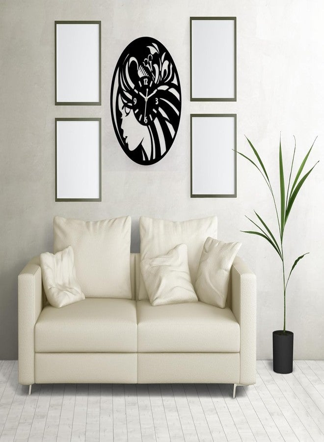 MASTANO Unisex Beauty & Hair Salon Wall Clock Decor Unique 12� Acrylic Antique & Trending Design | Black & White | CL-51 - Image 3