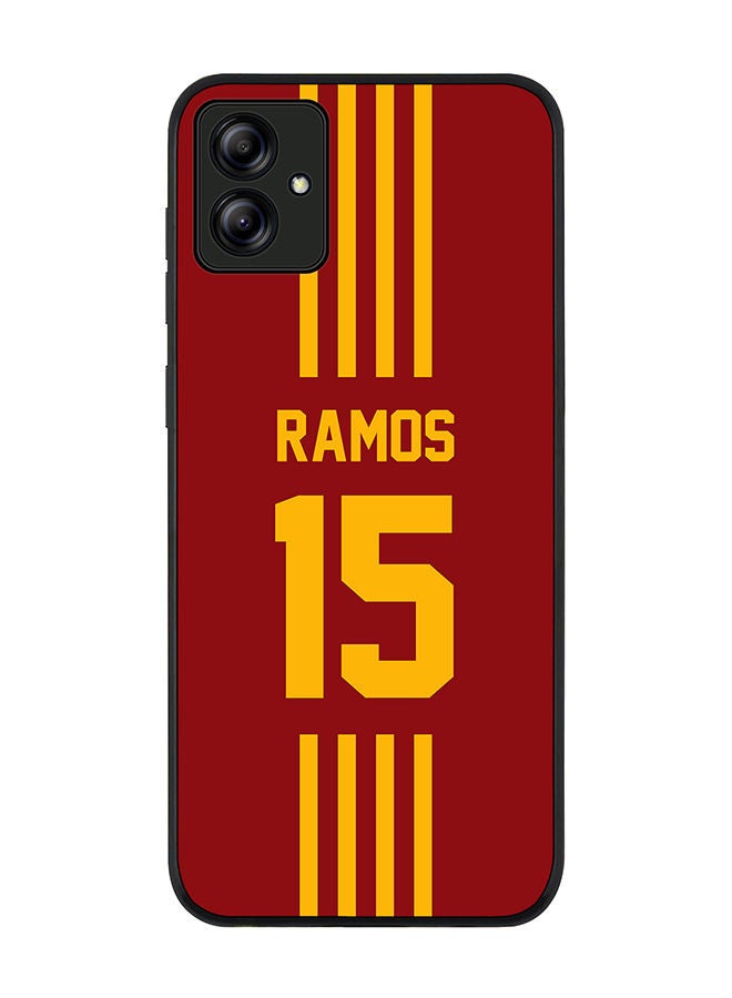 Stylizedd Rugged Black edge case for Samsung Galaxy A04 Slim fit Soft Case Flexible Rubber Edges Anti Drop TPU Gel Thin Cover - Football Team - Spain Player Name - Ramos - Image 1