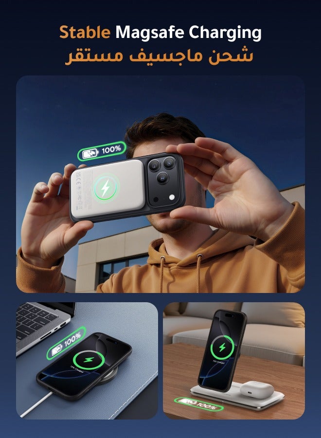 يو جرين كفر ايفون 17 برو ماكس Magsafe مع زر كاميرا معدني قوي مغناطيسي جراب ايفون 17 برو ماكس مقاوم للخدش بدرجة عسكرية غير لامع كفرات ايفون 17 برو ماكس مضاد للانزلاق مغناطيسي متوافق مع ملحق ماجسيف - Image 3