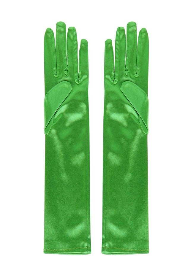Ibluelover Satin Opera Party Gloves Stretchy Dress Up Gloves 12'' Long 1920s Formal Pageant Party Glove Halloween Prop - Image 5