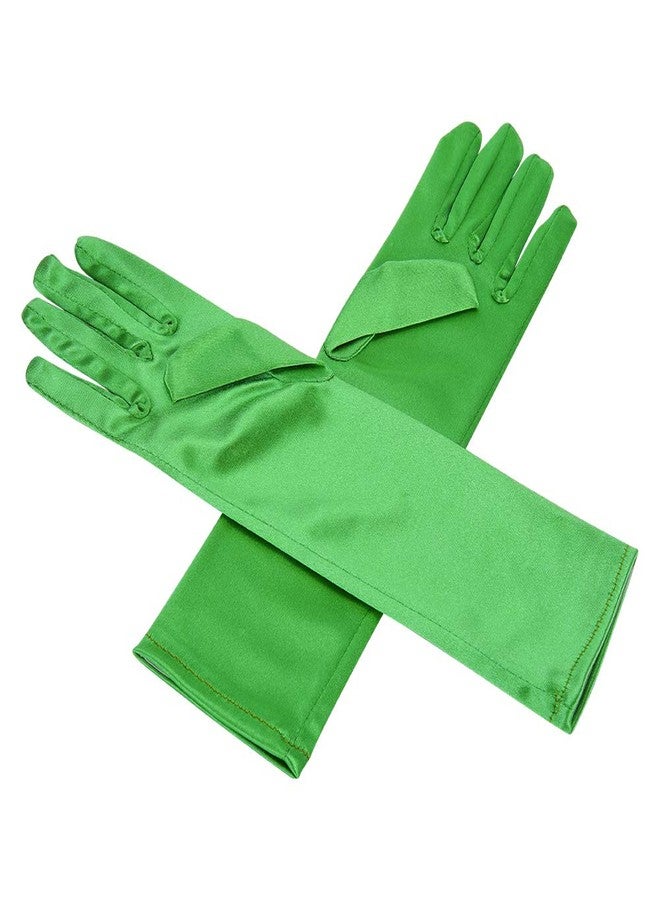 Ibluelover Satin Opera Party Gloves Stretchy Dress Up Gloves 12'' Long 1920s Formal Pageant Party Glove Halloween Prop - Image 3